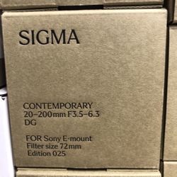 Sigma 20-200mm Sony E Mount Lens Limited Time Sale 