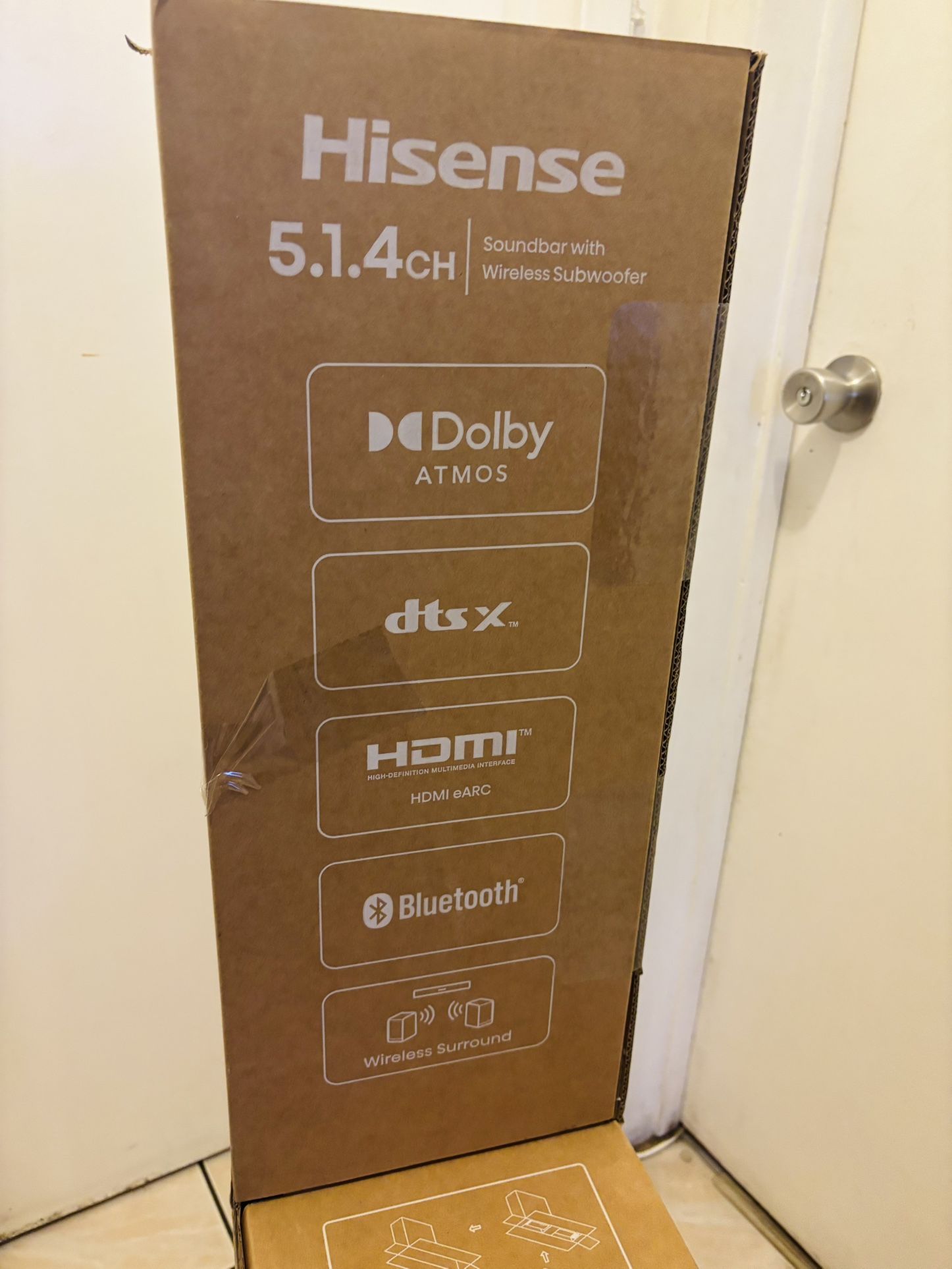 Hisense AX700 5.1.2 Ch. Dolby Atmos Soundbar System w/ Wireless Subwoofer & Rear Speakers β 570W Peak Power