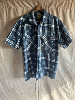 Dickies Plaid Flannel Short Sleeve Shirt 2XL