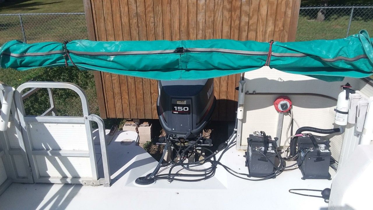 96 Smoker Craft Deck boat w/ trailer for Sale in Lakeland, FL OfferUp