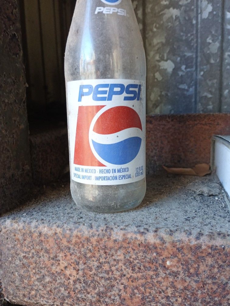 Pepsi Hecho En Mexico Glass Bottle