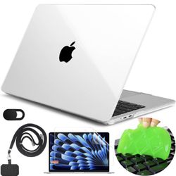 MacBook Air 15 inch Case, 2023 A2941 & M2 chip  Case, Screen Protector + Webcam Cover + Magic Clean