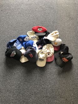 Assorted Baseball And Sports Hats