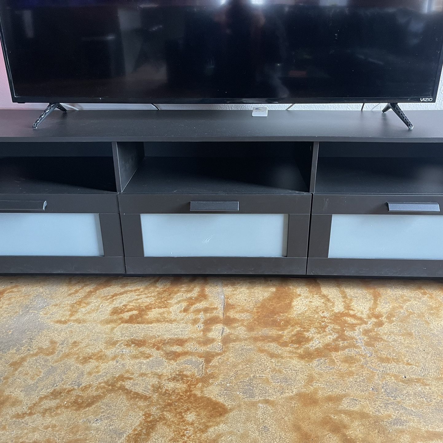 TV STAND BLACK IKEA 