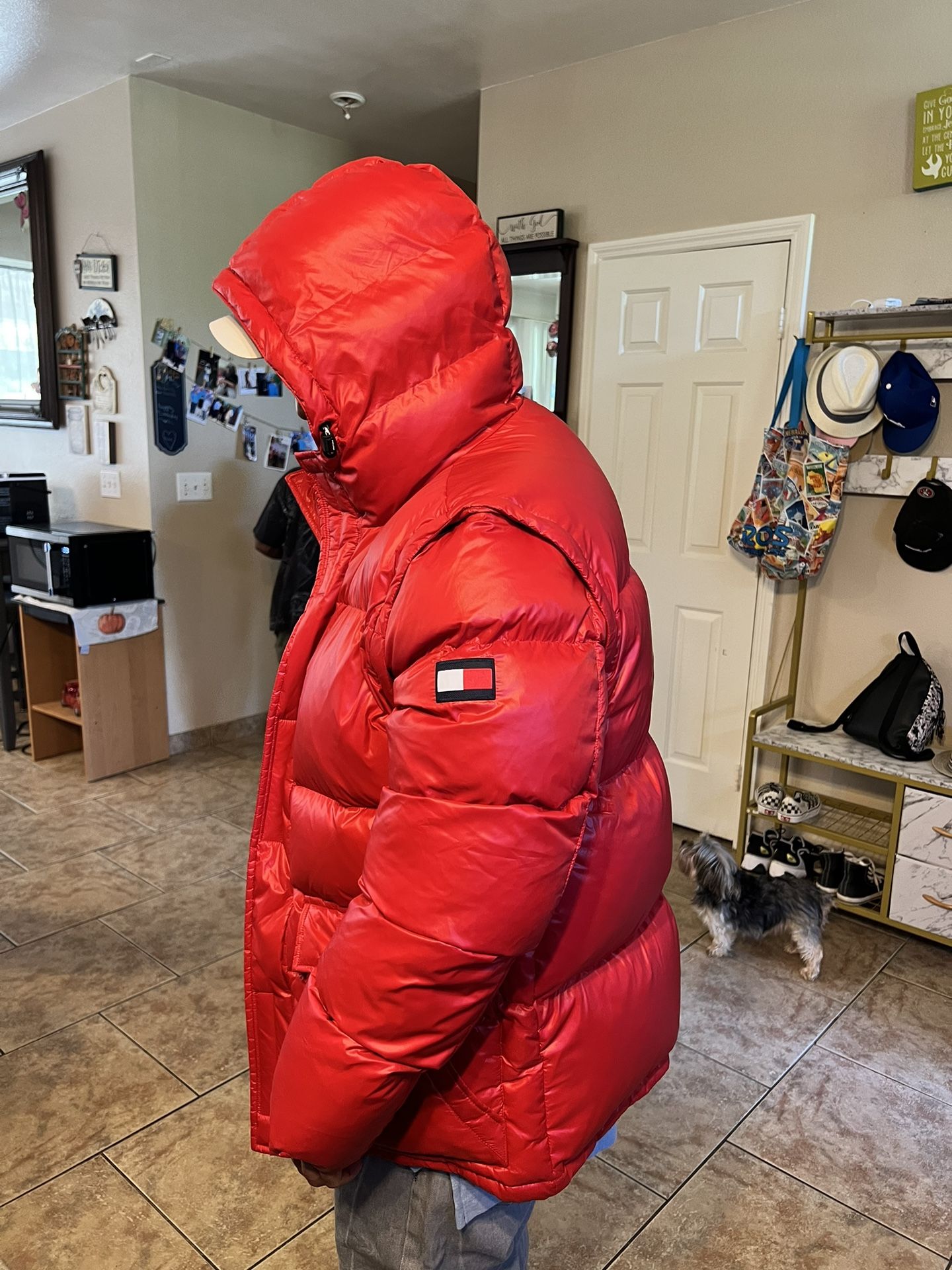 Men’s Tommy Hilfiger Red Puffy Jacket