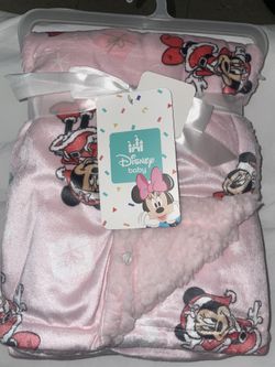 Minnie Mouse Christmas Baby Blanket 