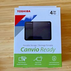 Toshiba Canvio Ready 4TB Portable External Hard Drive USB 3.0 HDTP340XK3CA NEW