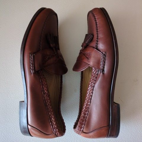 Allen Edmonds Maxfield Tassel Loafers Mens Size 10.5 D Brown display picture 1