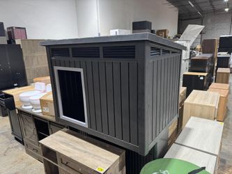 Waterproof Dog House, Indoor Outdoor Kennel with Ventilated Design & Sloping Roof for Medium to Large Dogs TT033
