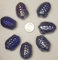 Blue Glass Pebble Stones 200 Pieces