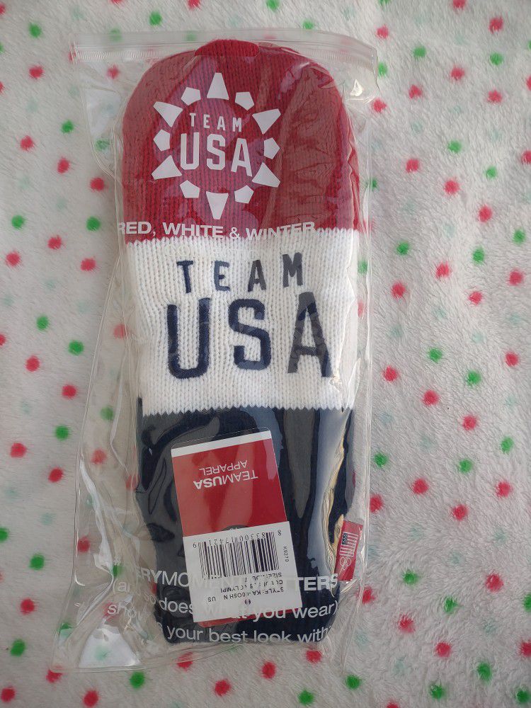 Genuine Olympic Team USA Knit Patriotic Unisex Mittens