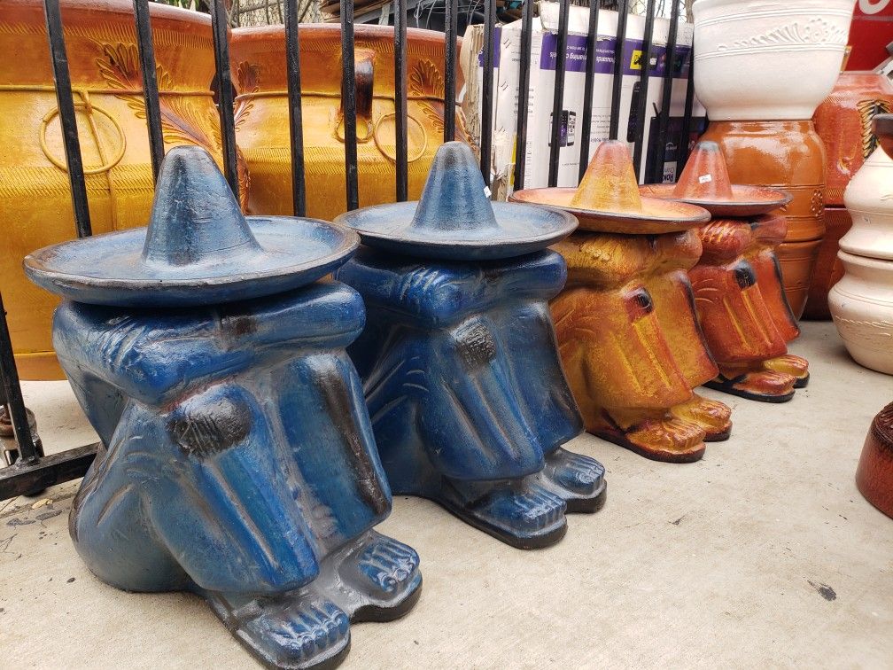 Clay Pots, Macetas, Pottery, Gardening, Metal Decor, Barro, Sun&Moon Decor, Aztec Suns, Aztec Moons, Maseteros, Chimenia, Fire pit