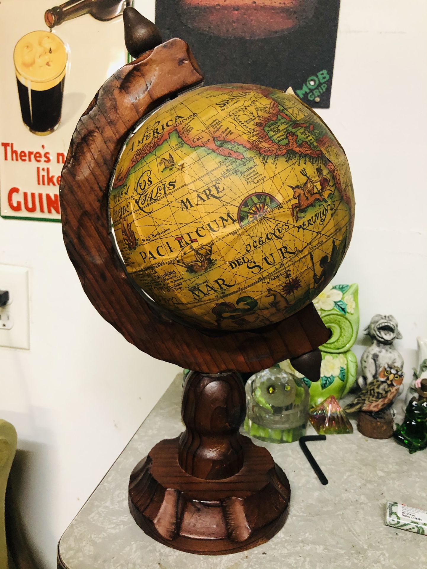 Vintage Spanish Globe 12”