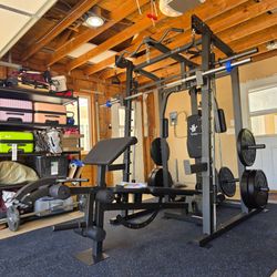 Smith Machine 2001 | Multi-Use Adj Bench | Gym Equipment | Fitness | Squat Rack | Excercise |🔴WEIGHTS AND BARBELL SOLD SEPARATELY 🔴 FREE DELIVERY 🚚