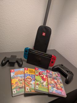 Nintendo Switch plus Pro Controller, Dock, and more