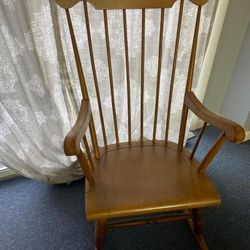 Vintage Colonial Style Maple Rocking Chair