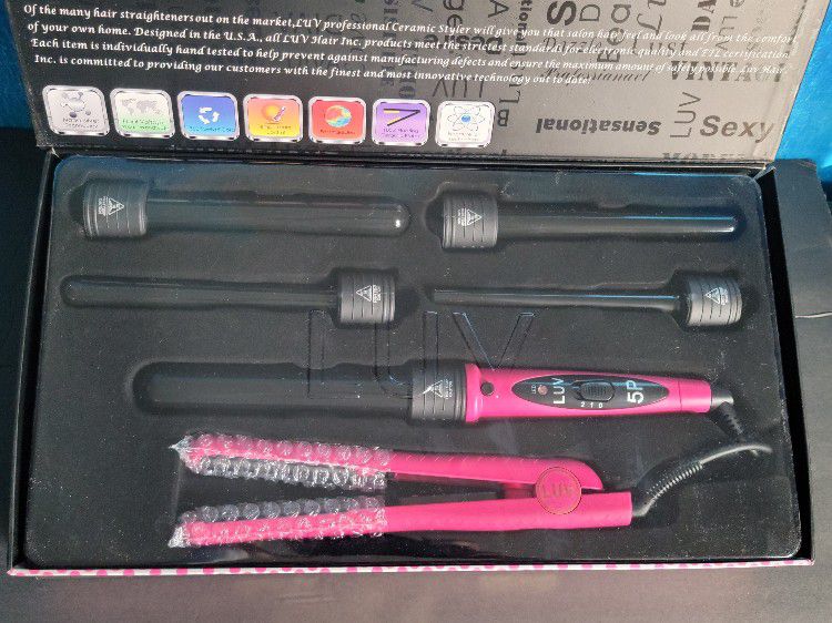 !! SOLD FROM ANOTHER APP 7/7/22!!  LUV Curling And Flat Iron 5 Piece Set