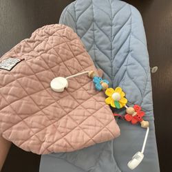 BJORN BOUNCER BLUE AND PINK! + TOYS