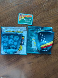 Lot of 3 Dutch Bros-2 cold cup sleeves and one California state sticker