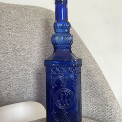 Cobalt Blue Glass Bottle 