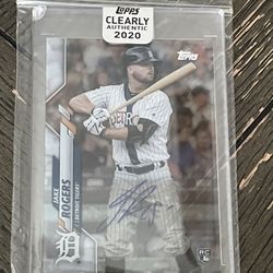 Topps Clearly Authentic Jake Rogers Auto RC Acetate O.B.O