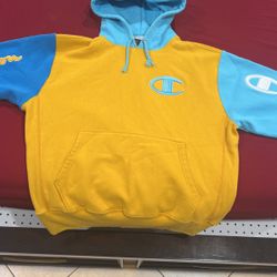 Champion elite hoodie blue and yellow 