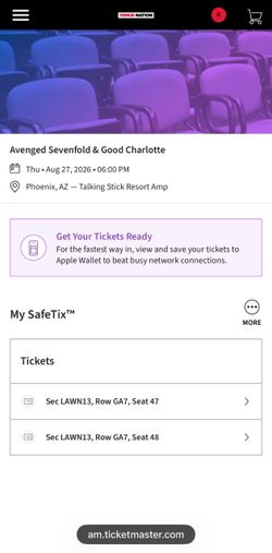 Avenge Sevenfold Tickets