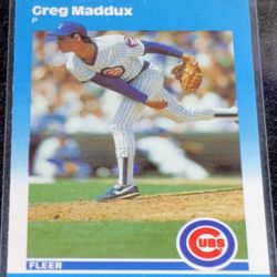 Greg Maddux 1987 Fleer RC Chicago Cubs  HOF