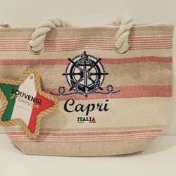 Small Italian “Beach” Bag New with Tags