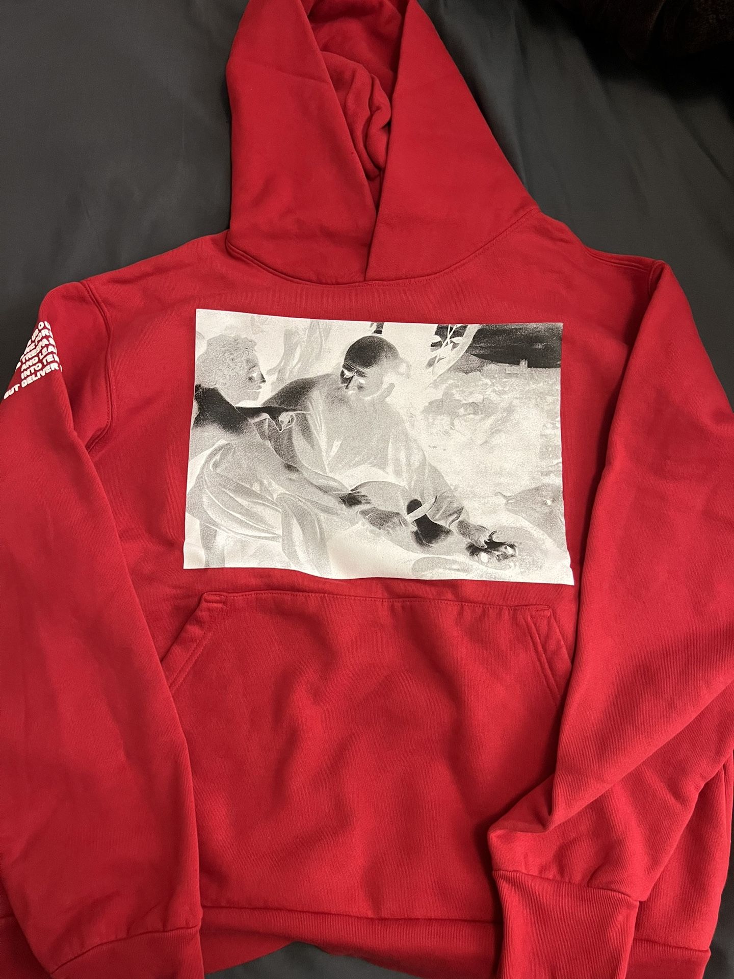 Revenge Juice Wrld 999 Sacrifice of Isaac Hoodie Red Size Large L