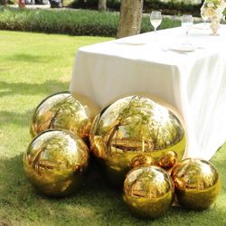 Gold Stainless Steel Mirror Ball - 20”