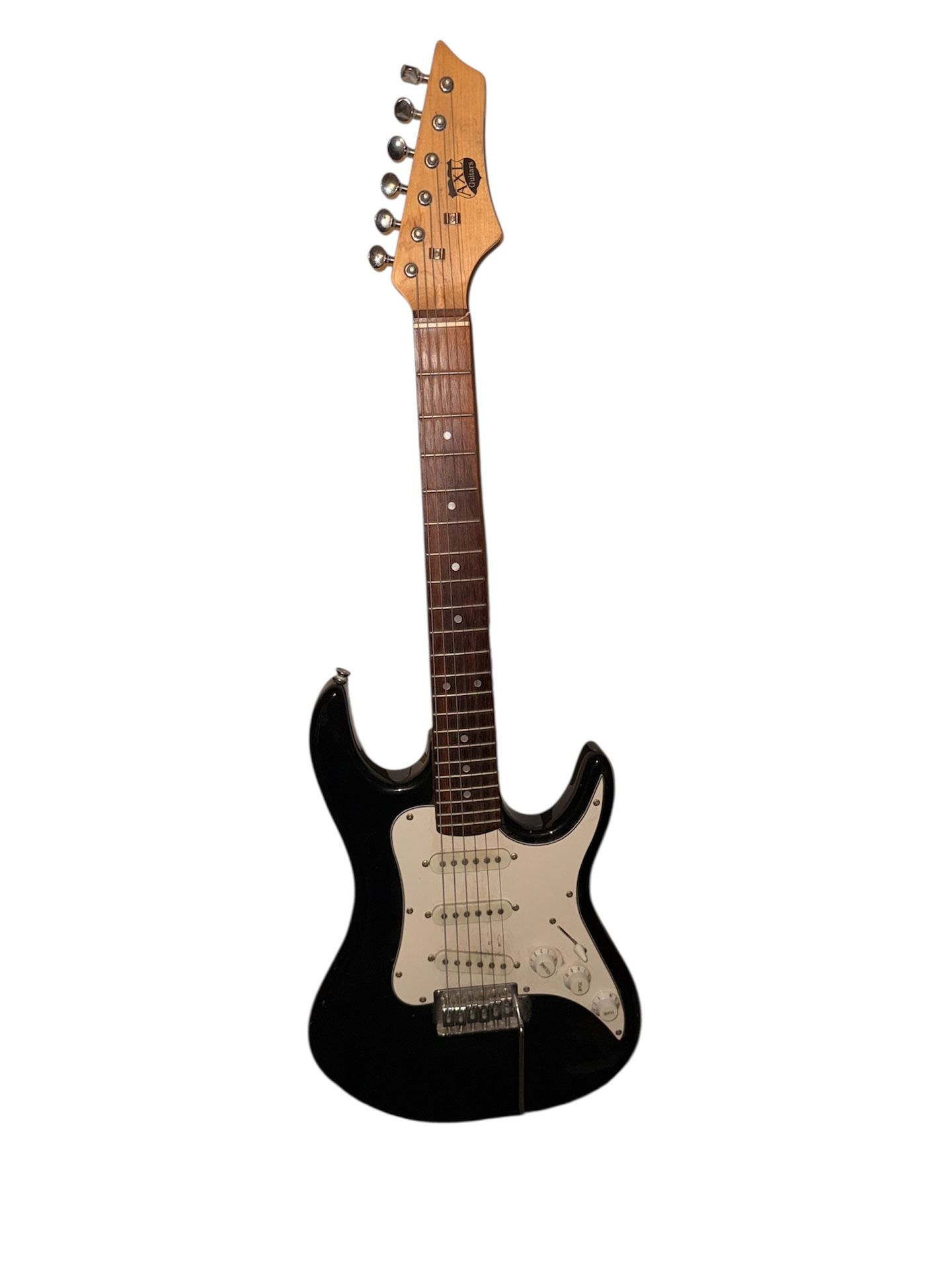 Used Axl S-TYPE BLACK and White Electric Guitar