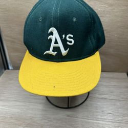 Vintage Oakland Athletics A's New Era Made USA Fitted Hat 5950 Pro Model 7 3/4