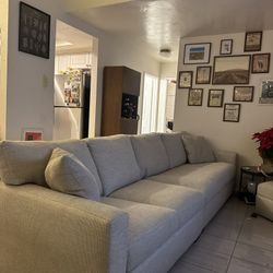 Crate & Barrel Axis Couch and Ottoman