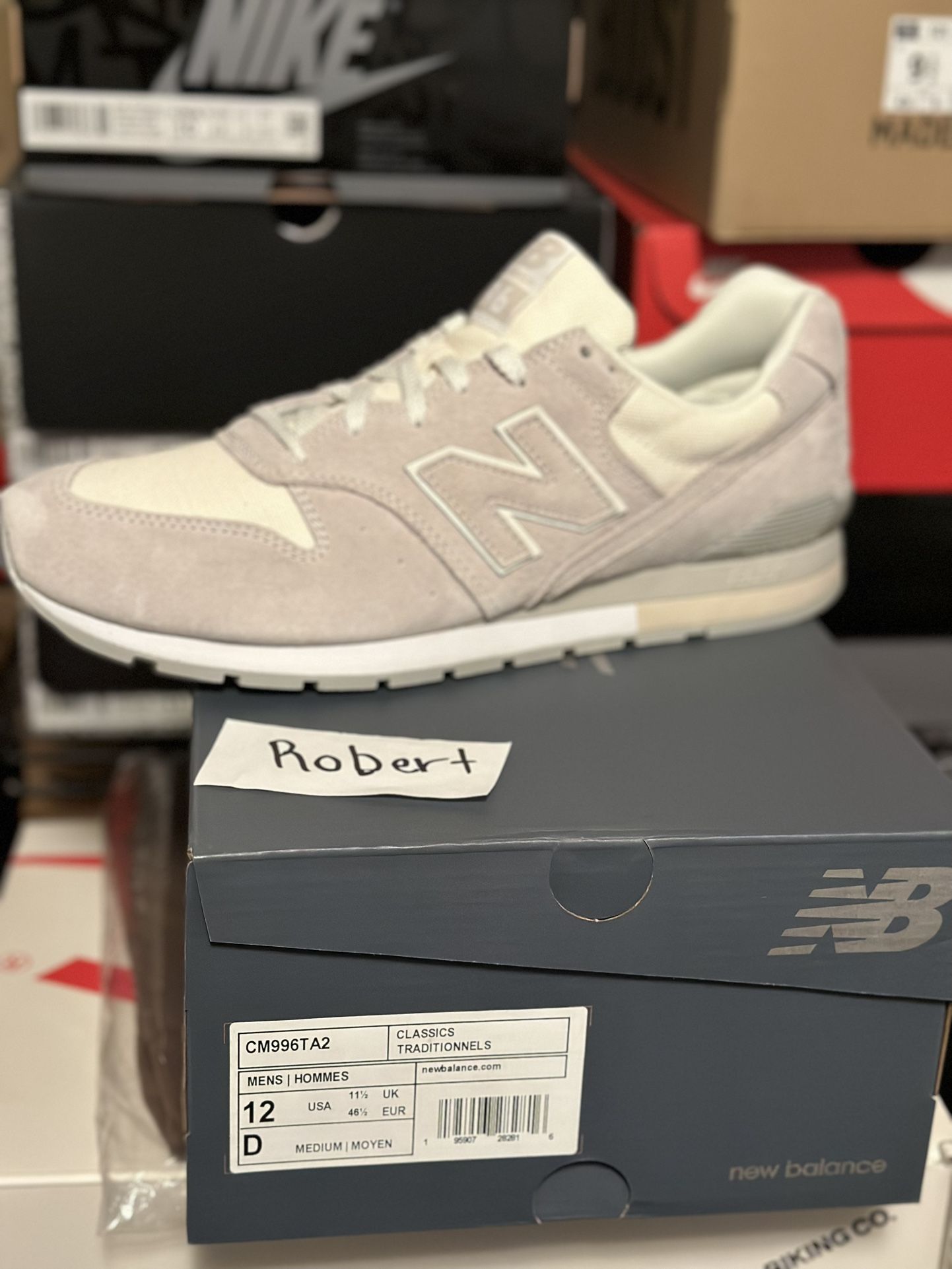 NEW 2023 NEW BALANCE 996 V2 “Grey White” Sz9.5, 10.5 & 12