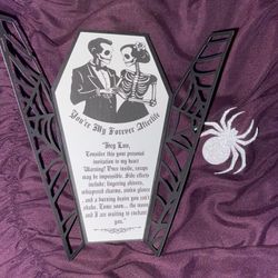 Custom Gothic Coffin Greeting Card – Perfect for Love, Weddings, or Halloween 