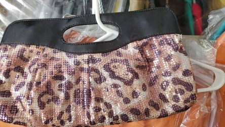 New! Leopard hand bag. 14x8