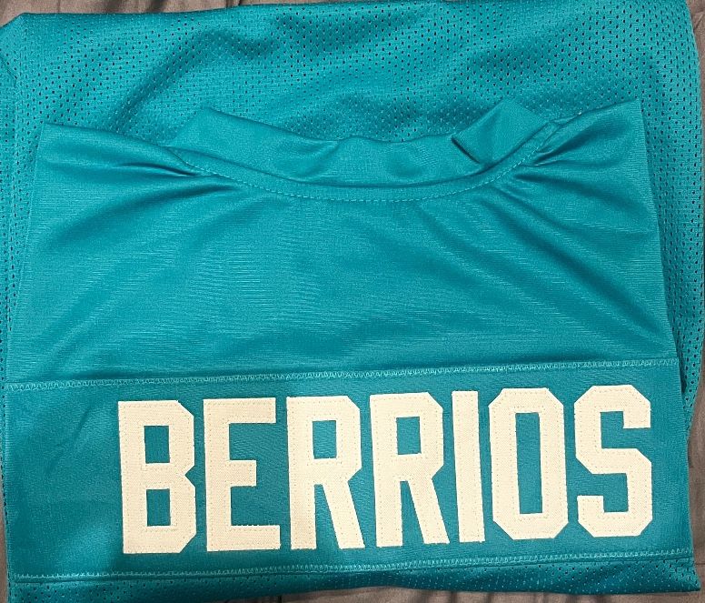 Braxton Berrios Signed Dolphins Custom Jersey