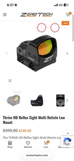 Zero tech thrive HD red dot sight