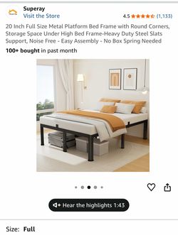 Full size metal mattress frame