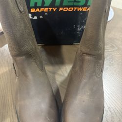 NEW HyTest Steel Toe Work Boots 9.5 Wide – Waterproof 