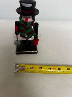 Small Wooden Snowman Nutcracker Figure