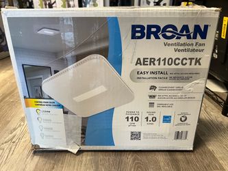 Broan Roomside/Flex 1-Sone 110-CFM White Lighted Bathroom Fan ENERGY STAR