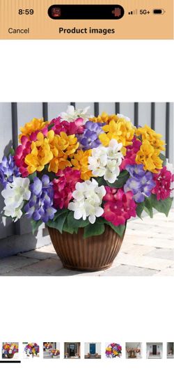 8 Bundles 17" Artificial Hydrangea Flower Branches