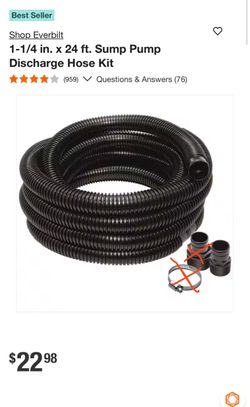 Everbilt 1-1/4 in. x 24 ft. Sump Pump Discharge Hose Kit from HOME DEPOT