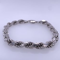 925 Sterling Silver Rope Bracelet 