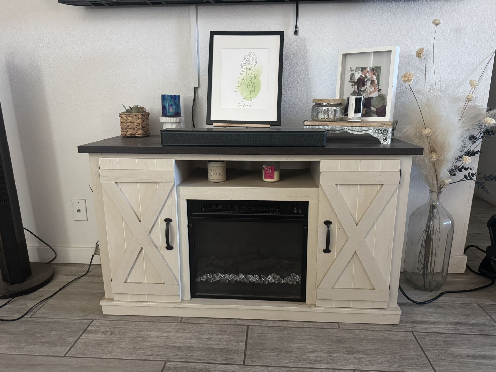 tv stand/ fireplace 