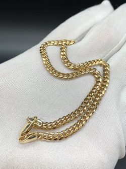 GOLD CUBAN LINK ANKLET #34658