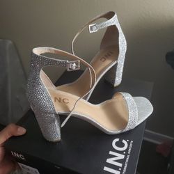 Inc Silver Diamond Heels 