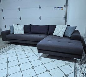 *FREE DELIVERY *  Moe's Home Collection Dark Gray modern corner sofa Sectional